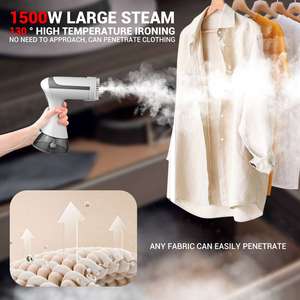 Défroisseur Vapeur Portable Haute Pression 1500W avec Fonction Stérilisation et Élimination des Acariens, Contrô<span class=keywords><strong>le</strong></span> Électronique, Matériau ABS - Product Image 3