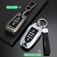Coque de protection pour clé de voiture intelligente en métal pour Peugeot 308 408 508 2008 3008 4008 5008 Citroën C4 C4L C6 C3-XR Picasso DS3 DS4 DS5