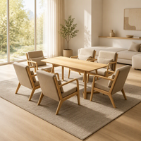 Sofá de 3 Plazas de Madera Tapizado de 50 Pulgadas, Modelo Mid-Century para Apartamento Moderno, Silla de Acento, Mueble