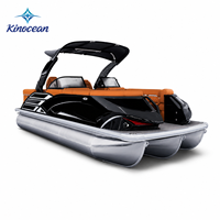 Bateau ponton sportif avancé S22A en aluminium, coque à double tube, sièges de luxe, système de rangement, loisirs en plein air