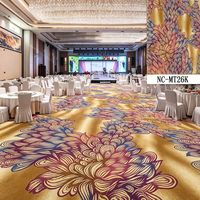 Tapis imprimé floral de style chinois en nylon tissé à la machine, ignifuge et résistant à l'usure, pour salles de banquet d'hôtel