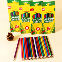 Ensemble de crayons de couleur écologiques sans bois, multicolores, avec mine en papier sans bois, crayons de coloriage, emballage personnalisé, crayons de dessin artistique