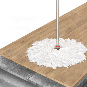 Vadrouille en fil de coton à tête en acier inoxydable pour le nettoyage domestique Vadrouille de bureau absorbante agrandie et élargie Vadrouille traditionnelle - Product Image 1