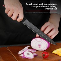 Ensemble de couteaux de cuisine de luxe 6 pièces dans une boîte magnétique, en acier inoxydable, pour cuisinier, utilisation générale, trancher, pain, éplucher, peler