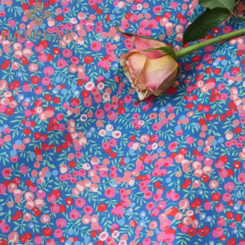 HAPPEAK Vintage Lawn 100% algodón Bacca impreso tela suave personalizada Wiltshire pequeña Floral Liberty tela