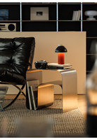 Table basse simple intégrée en acier inoxydable, durable, avec rangement pour magazines, pour salon, meubles de salon