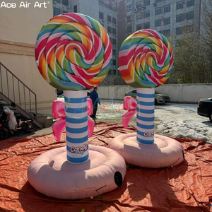 Escultura Inflable de Caramelo en Forma de Piruleta Colorida para la Inauguración de una Tienda de Dulces, Decoración para Eventos con Temática Dulce - Product Image 5