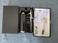 Kit aérographe rechargeable à double action avec piston en cuivre à connexion rapide, mini compresseur facile à installer pour la décoration des ongles et des gâteaux