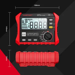 เครื่องทดสอบสวิตช์ป้องกันไฟรั่ว HEDAO HT5910 จอ LCD ดิจิตอล วัดค่าความต้านทาน RCD/Loop บันทึกข้อมูลได้ 1000 รายการ โวลต์มิเตอร์ IP55 440V - Product Image 1