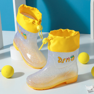 Bottes <span class=keywords><strong>de</strong></span> <span class=keywords><strong>pluie</strong></span> transparentes légères et imperméables pour enfants, garçons, filles, jeunes enfants, chaussures en caoutchouc pour bébés et étudiants - Product Image 4