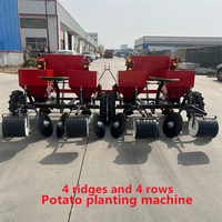 Semoir et planteur de pommes de terre monté sur tracteur de haute qualité à quatre sillons et quatre rangs avec couvercle à engrais