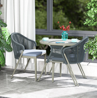Chaises tissées en rotin de stockage créatif de loisirs en plein air simples Tables et chaises de thé