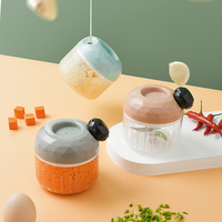 Mini handmatige snijmachine, vleesmolen, knoflookpers, groenteverwerker, BPA-vrij, milieuvriendelijk, herbruikbaar plastic, draagbaar
