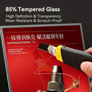 Panneau publicitaire <span class=keywords><strong>LED</strong></span> en verre trempé ultra-mince émettant de la lumière Caisson lumineux mural suspendu pour la commande d'affiches Caisson lumineux - Product Image 4