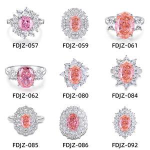 แหวนเงินสเตอร์ลิง S925ชุดสีช<span class=keywords><strong>ม</strong></span>พูประดับอัญมณีสีเงินเรียบง่ายตัดสดใสความรักยอดนิยมเครื่องประดับสำหรับผู้หญิงในวันครบรอบขายส่งได้ตา<span class=keywords><strong>ม</strong></span>ต้องการ - Product Image 5
