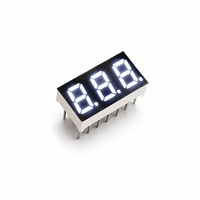 Ultra Bright 0.25 Inch 3 Digits White 7 Segment Led Display Digital Tube Common Cathode Anode 2353aw for Arduino Diy Project