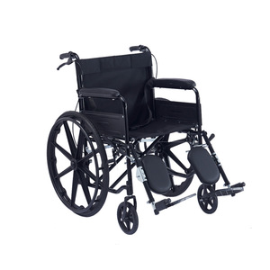 Silla de Ruedas Ligera y Suave con Asiento de 24 Pulgadas, Plegable Manualmente, con Elevador de Piernas para Personas Mayores y Discapacitadas, para Uso en el Hogar y Viajes - Product Image 1