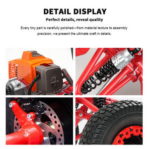 Châssis surélevé, protection de <span class=keywords><strong>cage</strong></span> de sécurité, adapté aux surfaces de route en gravier et en boue, exploration en plein air, karting tout-terrain à essence - Product Image 5