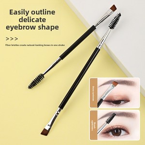 Cepillo de Doble Punta para Cejas, Fibra Sintética, Mango de Plástico, Cabeza Plana Angulada, Herramienta de Maquillaje para Cejas y Pestañas - Product Image 3