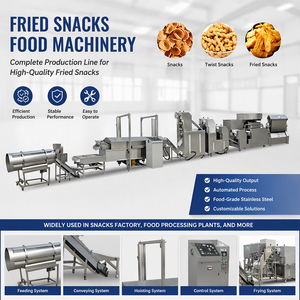 Nouvelle usine de fabrication de snacks frits en continu en acier inoxydable pour chips de banane, chips de patate douce, chips de plantain - Haute productivité - Product Image 1