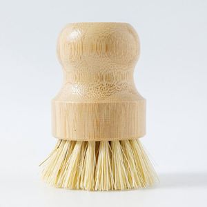 Nanzhu Sisal Coconut Brown Brosse de nettoyage de cuisine à manche court Brosse à vaisselle à joint de pot domestique transfrontalier Artefact - Product Image 6