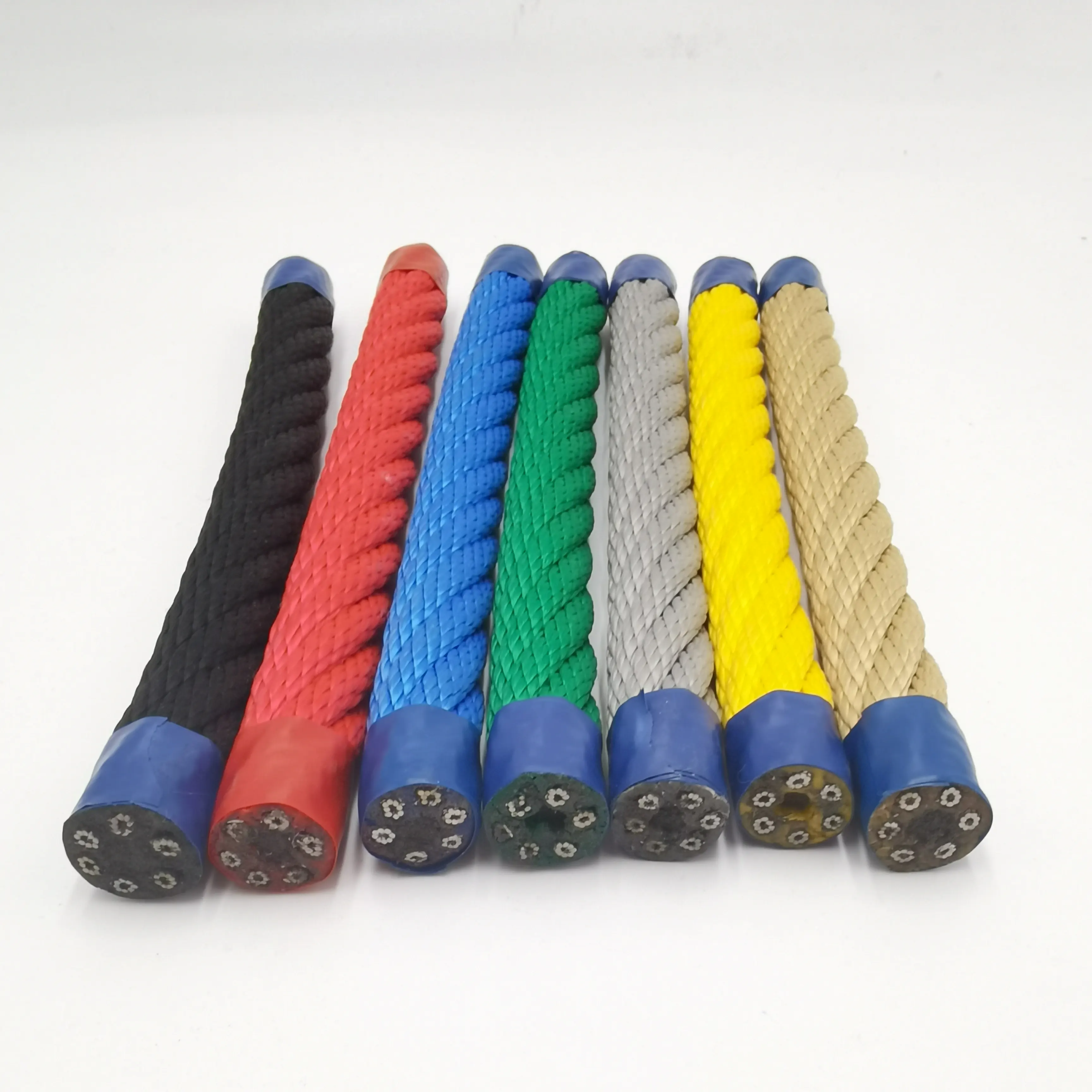 16 mm per bambini corda parco giochi scalatore resistente UV Multi colori poliestere rinforzato combinazione pp filo rivestito corda per parco giochi