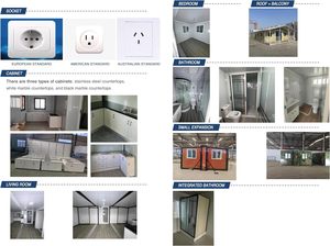 บ้านสำเร็จรูปขนาด 20 ฟุต ขยายได้ พร้อมระเบียง ห้องน้ำครบชุด 2 ห้องนอน 1 ตู้เสื้อผ้า 1 ห้องครัว บ้านเคลื่อนที่ขนาดเล็กสำหรับอยู่อาศัย - Product Image 5