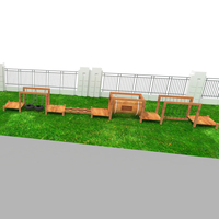 Structure d'escalade en bois d'extérieur pour aire de jeux pour enfants, équipement d'entraînement sensoriel et poutre d'équilibre, ensemble de fitness préscolaire durable