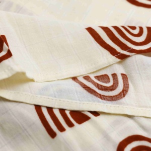 Coperta in mussola con stampa personalizzata in 30% di bambù 70% avvolgente in garza di sicurezza avvolgente per neonati coperta di mussola traspirante - Product Image 4