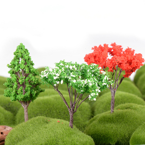 Mini Árboles Florales en Miniatura para Decoración de Paisajes, Adorno de Escritorio con Forma de Árbol en Flor, Manualidades de Plástico, Accesorios para Bricolaje - Product Image 2