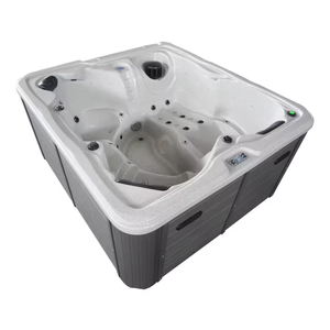 2025 migliore qualità 4 persone design semplice massaggio vasca idromassaggio vasca idromassaggio in acrilico balboa all'aperto con un lettino - Product Image 2