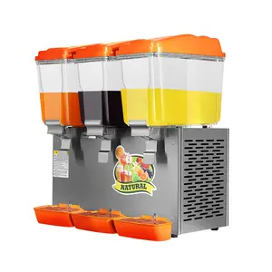 Aperatif mağaza ticari buzdolabında dondurulmuş içecek 3 tankı suyu dağıtıcı makinesi