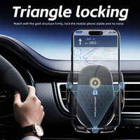 Support de téléphone rotatif à trois axes avec alignement automatique, chargeur sans fil flexible à bras long, réglable en hauteur, pour voiture