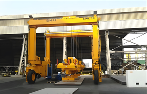 رافعات جسرية عالية الجودة منخفضة الضوضاء لمناولة الإطارات بسعة تحميل 80 طن وارتفاع رفع 10 أمتار تشمل المحرك وصندوق التروس - Product Image 2