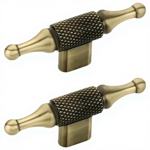Antique Brass <b>Cabinet</b> Drawer Pull Knob Handle for <b>Kitchen</b> Furniture Traditional Design Durable <b>Wall</b> <b>Mount</b> Rectangle Shape - Product Image 1