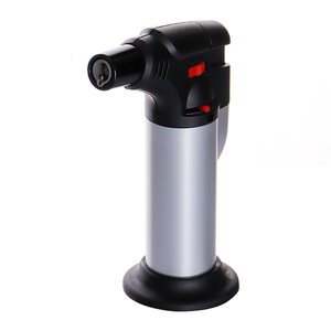 Hot Sale Single Flame Locking Windproof Metal Treatment Plastic <b>Torch</b> Lighter Custom Logo - Product Image 2