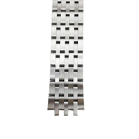 Bracelet de montre en acier inoxydable brossé de haute précision, lisse, résistant aux rayures, anti-transpiration, ferme, original, assorti à une montre de luxe pour affaires