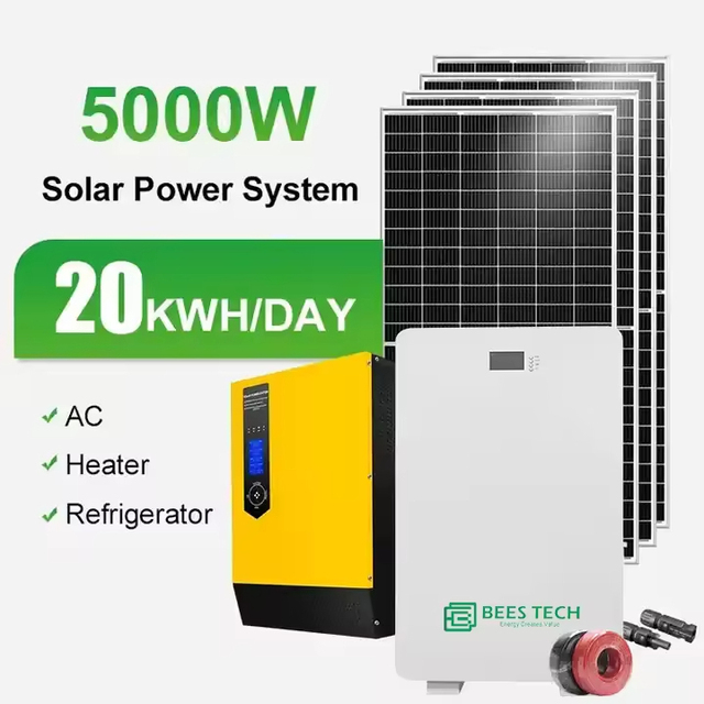 Solar Complete Set 3kw 5kw 10kw 15kw Hybrid Solar Power System Solar Energy System for Home Off Grid Full Set