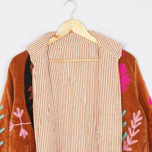Custom <b>Women</b> Velvet Suzani Jacket Handcrafted Embroidered Bohemian Ethnic Luxury Vintage Floral Fashion <b>Coat</b> Wholesale - Product Image 4