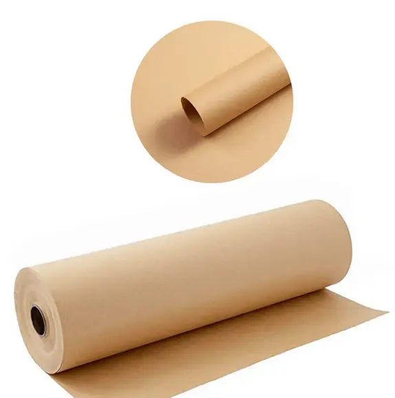 Venda quente marrom papel kraft rolo artesanato embalagem decoração