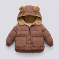 Vêtements pour enfants 2023 Vestes d'hiver Manteaux et vêtements d'extérieur pour filles Vestes chaudes à capuche avec fermeture éclair et oreilles de lapin