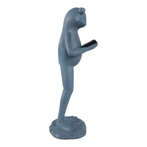 Statua di Rana con Libro per Decorazione Giardino, Ornamento Fantasioso da Esterno per Patio e Cortile - Product Image 3