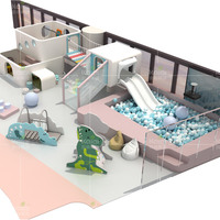 Équipement de Jeu doux Enfants Aire De Jeux Intérieure À Vendre Avec piscine À Balles et Trampoline