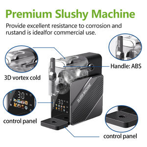 N2J1 kompakt 2L hızlı soğutma yoğurt meyve ev kullanımı için dondurma yapma makinesi taşınabilir Mini ticari Slush makinesi fındık süt - Product Image 5