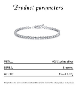 Pulsera Fina de Plata de Ley S925 con Circonitas Completas, Diseño Tenis, para Mujer, Lujo, Versátil, Ajustable, Joyería de Muñeca, Venta Caliente 2026 - Product Image 5