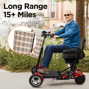 Four-Wheel Foldable Electric Scooter Adults-Waterproof 15Ah Lithium Battery 250W Motor 25-40km Range App/<b>Remote</b> <b>Control</b> Portable - Product Image 1