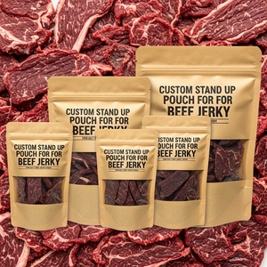 Sachet Doypack 250g pour Bœuf Séché avec Fenêtre, Sacs à Fermeture Éclair Imprimés Personnalisés, Emballage Anti-Humidité en PE de Qualité Alimentaire - Product Image 2
