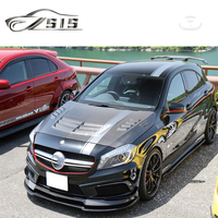 A-class W176 A45 A180 A200 A250 A260 BodyKit bahan serat karbon untuk 2013-2016 tahun W176 Hood mobil Spoiler bibir depan