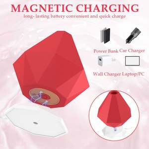 ダイヤモンド形防水AVビデオ女性用大人用おもちゃレッドブルーオーラルブロー & 7つの吸引モード女性用バイブレーターセックスおもちゃ - Product Image 3