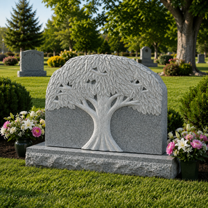 Estatua Conmemorativa Tradicional de Granito Tallado en Forma de Árbol, Estilo Americano, para Cementerio y Jardín, Uso en Exteriores - Product Image 4